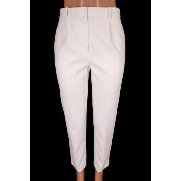 THE ROW New William Single-Pleat Straight-Leg Pants in Cream As-is - Picture 2 of 10